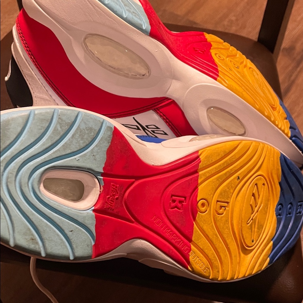 Men’s Basketball AI3 Allen Iverson White/Black with Blue & Red Accents - Picture 7 of 7